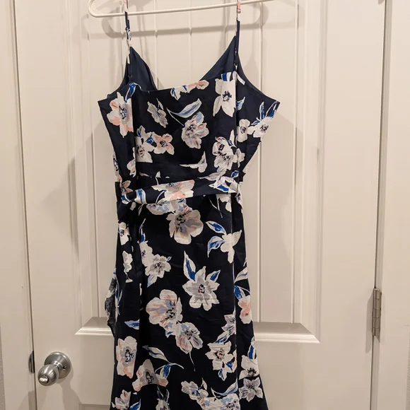 Banana Republic Navy Floral Asymmetrical Dress - Picture 5 of 7